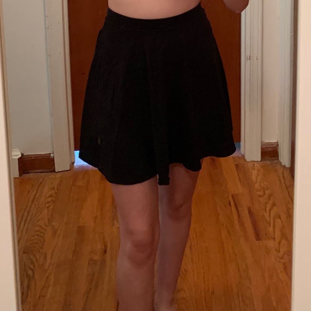 Black a-line skirt